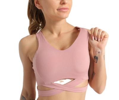 China Breathable Custom Logo Nylon Gym Wear Yoga Fitness Sports Bras For Women Fitness for sale