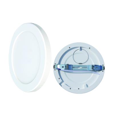 China New minimalist design multi led round 18w ressesed panel cct mounted in one cct adjust led ceiling panel light for sale