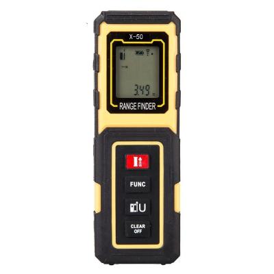 China 50m Waterproof Red Color Laser Distance Meter Meter Supplier Digital Yield X-50 for sale