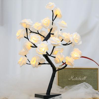 China Rose Tree Light Bolylight LED Night Lit Rose Christmas Tree Light Artificial Christmas Tree for Home/Bedroom/Office for sale