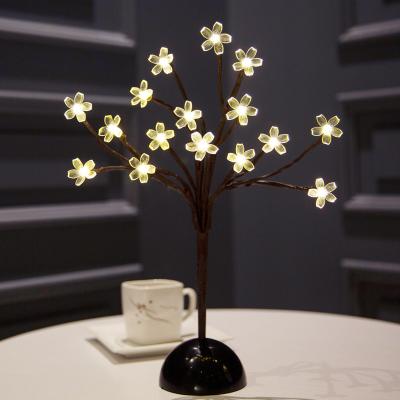 China Artificial Iron/PVC Bolylight Mini Cherry Blossom LED Christmas Tree Light Christmas Tree Decorations for Office/Bedroom for sale