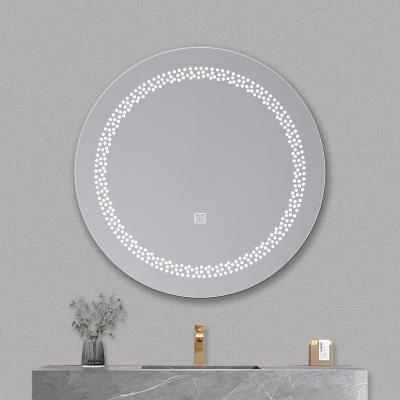 China New Design Bright With Lamp Switches Wall Mounted Glass Backlit Mirror Round Bathroom LED Smart Mirror Large for sale