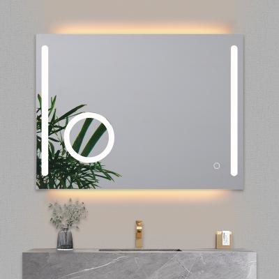 China Luxury Variable Magnifying LED Light Mirror Lighting Magnified Zoom In Picture Lamp Smart Mirror Bathroom Mirrors For Hotel for sale