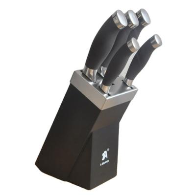 China Workable Black Rubber Kitchen Knife Block Set for sale