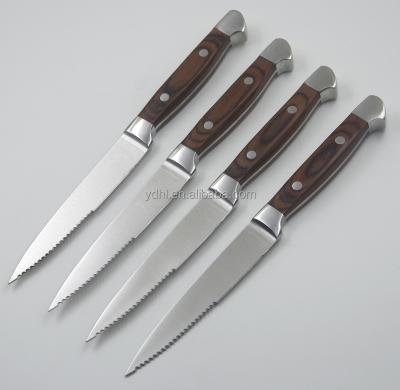 China Sustainable High Quality Wooden Handle Steak Knife for sale