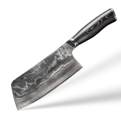 China Professional Viable Damascus Meat Cleaver Damascus Knife Damascus Meat Cleaver Knife for sale