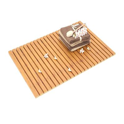 China Viable Bamboo Tub Mats Outside Inside Shower Bath Floor Mat Non Slip Spa Toilet Accessories Use for Bathroom and Kitchen for sale