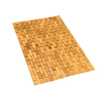 China Viable Natural Bamboo Bath Mat, Wooden Door Mat Kitchen Floor Bath Rug, Bathroom Shower and Tub Mat for sale