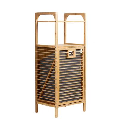 China Viable Hot Selling Multi-Functional Bathroom Rack Laundry Basket Bathroom Storage Rack Laundry Box Bath Shelf for sale