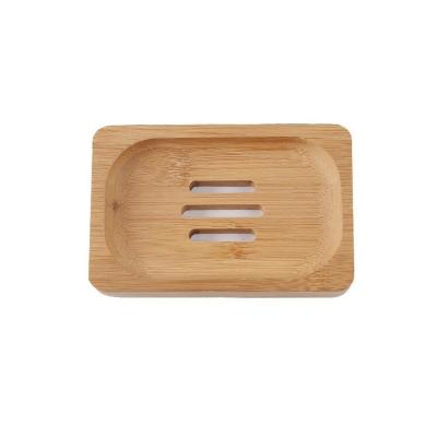 China Sustainable Bamboo Soap Box Eco-friendly Bath Soap Savers Soap Dishes& Tray Self Draining For Bathroom for sale