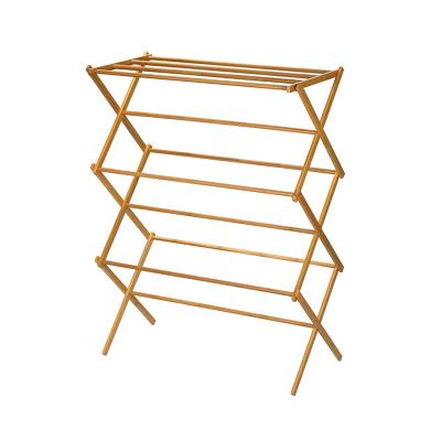 China Large Sustainable Folding Wooden Clothes Drying Rack , Bamboo Dry Laundry And Indoor / Outdoor Hang Clothes for sale