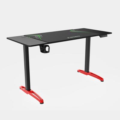 China Electric lift office home office lift table e-sports table popular ergonomic double motor lift table desk for sale