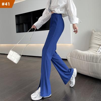 China 2022 New Spring Autumn Loose Pants Women's QUICK DRY High Waist Split Women's Sports Sweatpants Wide Leg Pants for sale