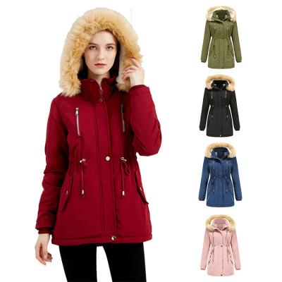 China 2020 Breathable Korean Women's Winter Fox Fur Collar Faux Fur Collar Jackets Coats For Ladies Female Women Fur Coat for sale