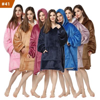 China 2022 New Arrival Solid Color Thermal Super Soft Polar Fleece Blanket Ripstop Fleece Shear Fabric Couples Pajamas For Women PJ Pajamas for sale