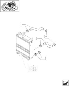 China 82030134 RADIATOR HOSE,44.50 mm ID, 50.00 mm ID x 293.00 mm, SAE J20R4 CLASS C Case parts MAXXUM 120, MAXXUM 100, MAXXUM 125, MAXXUM 110, MXU100, MXU110, MXU115, MAXXUM 130, MXU125, MXU130, MAXXUM 115, MXU135, MAXXUM 140 for sale