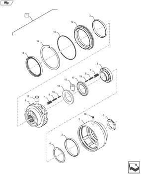 China 84801516 CLUTCH DISC Case parts LB434R, LB424R, LB434R XL, LB424R XL, LB333R, LBX432R, LBX332R, LB433R, LB334R, LB324R for sale