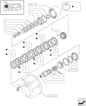 China 87325220 CLUTCH PACK Case parts MAXXUM 125, MAXXUM 100, MAXXUM 110, MXU100, MXU110, MAXXUM 130, MAXXUM 115, MXU115, MXU125, MXU130, MXU135, MAXXUM 140, MAXXUM 120 for sale