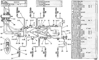 China 2S4505 LINE ASSEM. (No. 5) Caterpillar parts 641B, 650B, 772, 773, 777, 992, D10, D346, D348 for sale