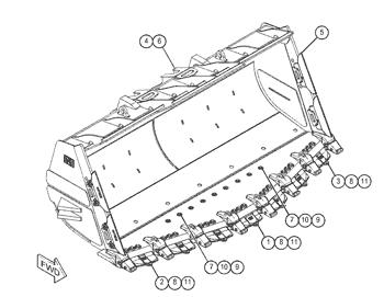 China 1167462 EDGE-SEGMENT Caterpillar parts 345D L, 345D L VG, 365C, 365C L, 374D L, 374F L, 375, 385C, 385C FS, 385C L, 5110B, 980G, 980G II, 980H, 980K, 980M, 982M, 988F, 988F II, 988G for sale