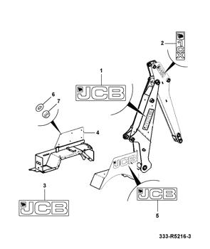 China 332/G4609 Decal JCB Artwork (350 x 109) for sale