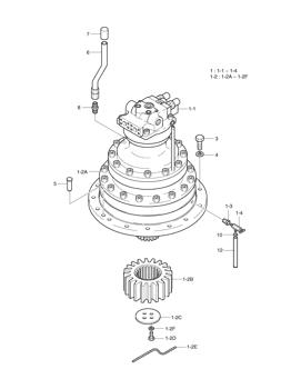 China 2401-1247 MOTOR;SWING Doosan parts for sale