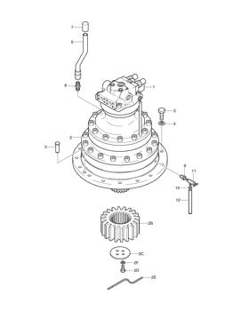 China 2401-9141A MOTOR;SWING Doosan parts for sale