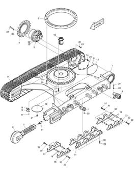 China K1001992 TRAVEL DEVICE Doosan parts for sale