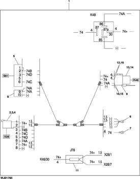 China 57M10211 Elec. Connector Terminal Deere parts 1210E, 1470E, 1110E, 1070E, 1270E, 1170E, 1910E, 1510E for sale