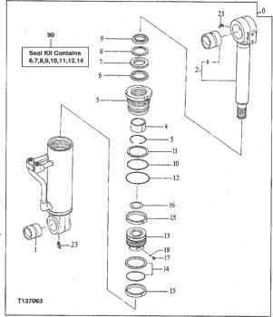 China 0249907 Back-Up Ring Deere parts 190 for sale