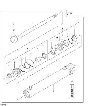 China 0354304 Back-Up Ring Deere parts 27C, 17ZTS, 27ZTS for sale