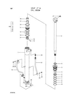 China 0732706 ADAPTER Hitachi parts EX55UR-3, ZX55UR, ZX55UR-HHE for sale