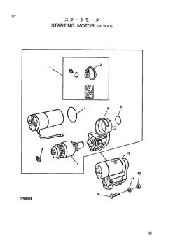 China TY24443 STARTER MOTOR Hitachi parts LX100-5, LX120-5 for sale