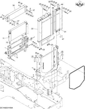 China 263G2-12222 COOLER;TC Hitachi parts ZW220, ZW220-HCMF for sale