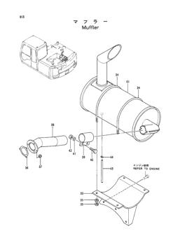 China 8048818 PIPE;EXHAUST Hitachi parts EX100WD-2, EX100WD-3, EX120-2, EX120-3, EX120K-2, EX120K-3, EX200-3, EX60-3 for sale