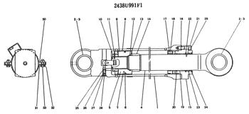 China 2438U992R100 REPAIR KIT Kobelco parts K907LC, K907, K904L, K904, K905LC, K909LC, K905 for sale