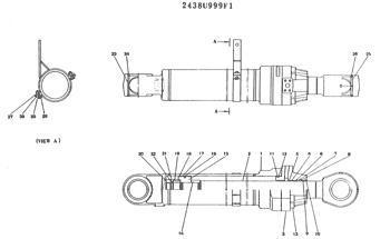 China 2438U999R100 REPAIR KIT Kobelco parts SK250, SK250LC, MD240BLC, K909LC, MD240C, SK220, SK220LC, SK250NLC, SK270LC for sale