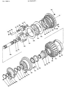 China 2410U242R300 REPAIR KIT CONSISTS OP ITEM 4 TO 6 Kobelco parts LK850 for sale