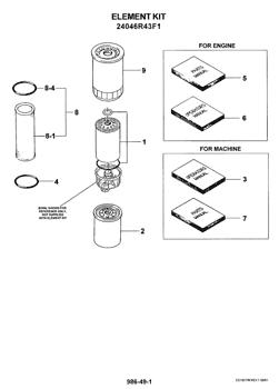 China 24043R43F1 ELEMENT KIT Kobelco parts ED180 for sale