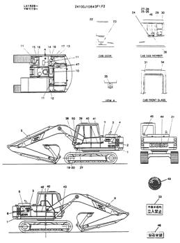 China 24100J10843F2 LABEL,NAME-PLATE,(L C) Kobelco parts K904L, K904 for sale