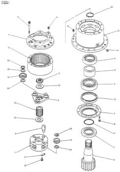 China 2401N54601 SHAFT, PINION Kobelco parts K907CLC, K907C for sale