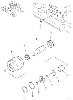 China YN64D01120F1 ROLLER Kobelco parts SK170-9, SK170 ACERA M-9, SK210-9, SK260-9 for sale