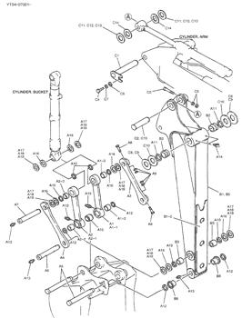 China YT12B01017P1 LINK Kobelco parts 70SR-1ES, 80MSR, 70SR, OFFSET BOOM, 70SR-1E, SK80CS for sale