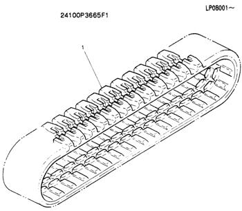 China 24100J13692F1 RUBBER CRAWLER BELT Kobelco parts for sale