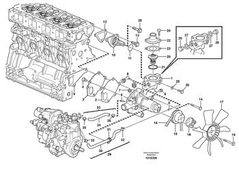 China VOE11713724 Coolant pump Volvo.Heavy parts EC27C, EC35, EC35C, EC45, ECR38, ECR48C for sale