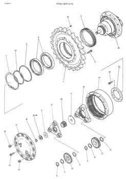 China 2425R165D3 BALL BEARING Kobelco parts K903B for sale