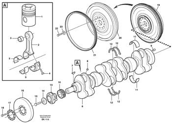 China 20533088 Crankshaft Volvo.Heavy parts for sale