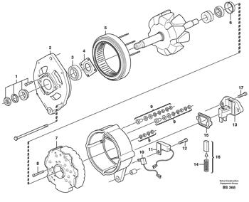 China VOE3986428 Alternator Volvo.Heavy parts A25D, A30D, A35D, A40D for sale