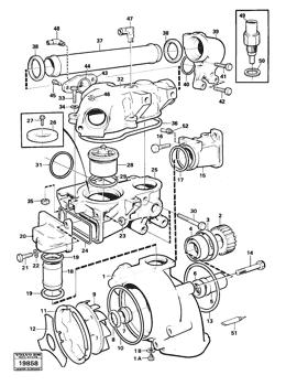 China VOE471500 Water Pump Volvo.Heavy parts 5350B, A25 VOLVO BM, L120 for sale