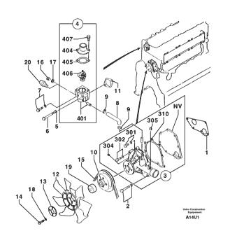 China PJ7418188 Water Pump Volvo.Heavy parts EC70, EC70VV, EW70, EW70VV for sale